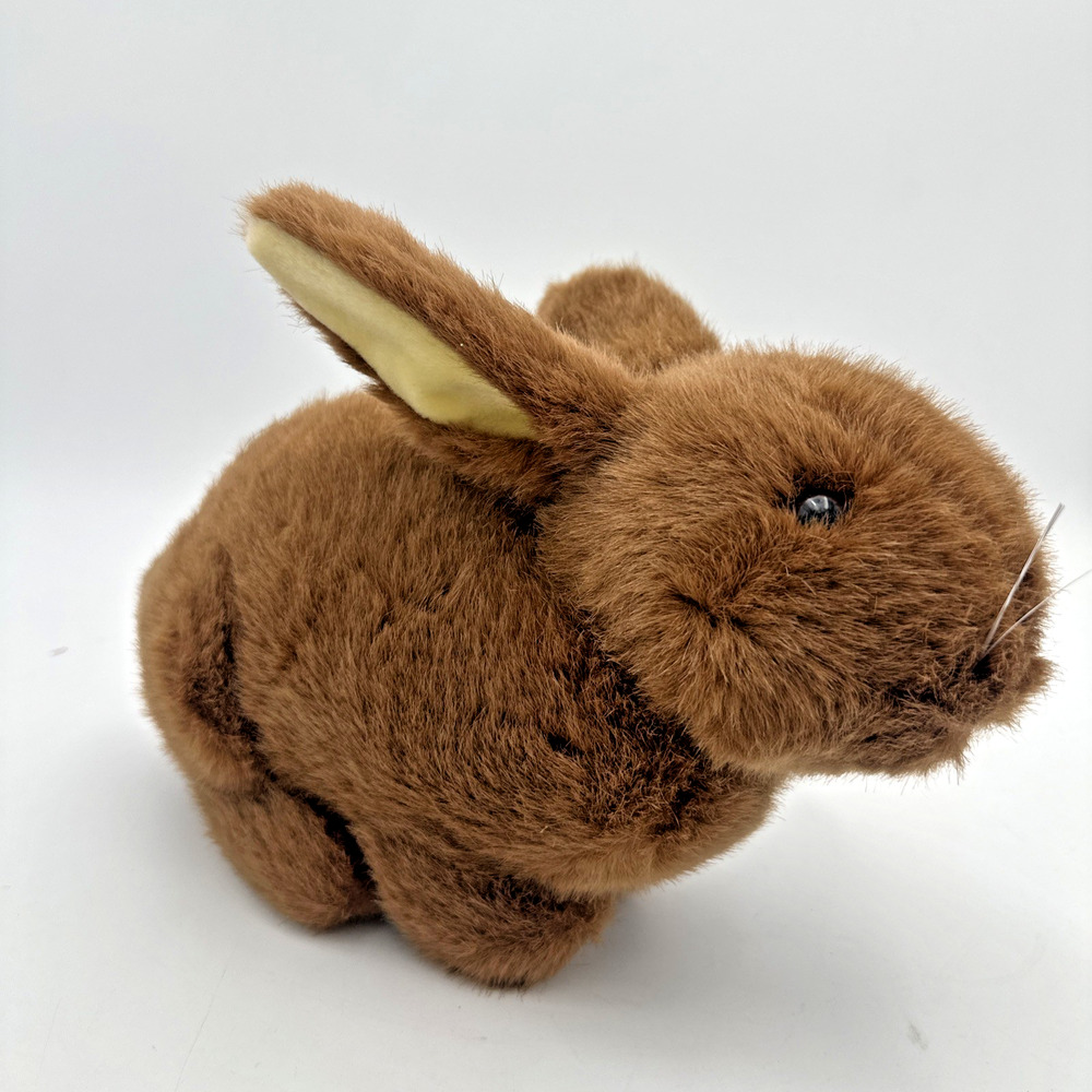 Vintage Dankin Brown Bunny Rabbit Natural Realistic Stuffed Animal